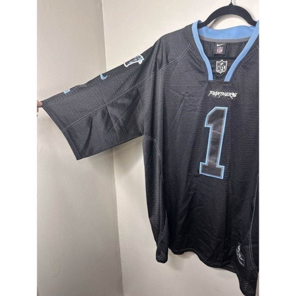 Cam Newton #1 NFL Carolina Panthers Nike Stitched Jersey On-Field Men's 52 - Picture 2 of 16